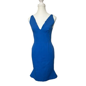 Roland Mouret V Neck Bodycon Knee Length Dress Size 6